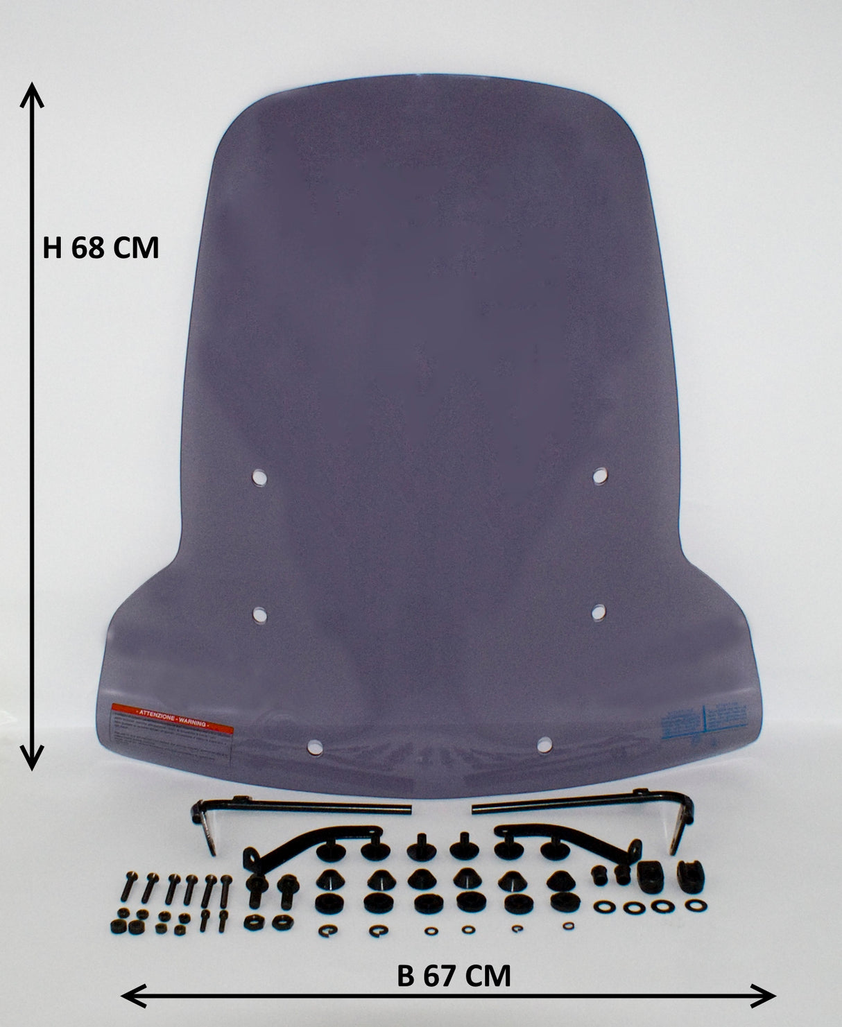 Windscherm hoog smoke / helder (transparant) Sym New Mio 2018>