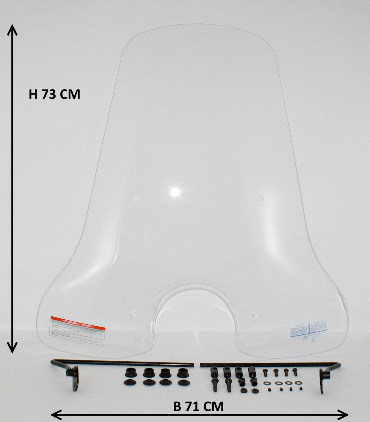 Windscherm hoog smoke / helder (transparant) BTC / New CEO / Bellavista