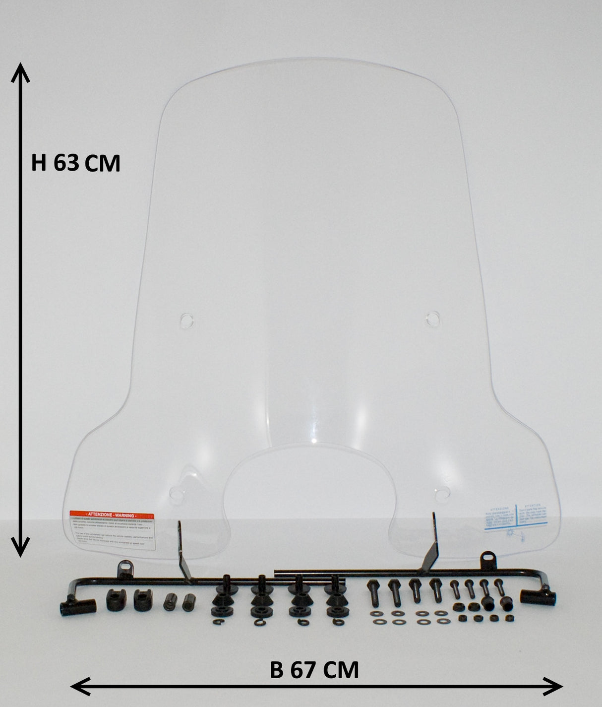 Windscherm hoog smoke / helder (transparant) Kymco New Like 2018>