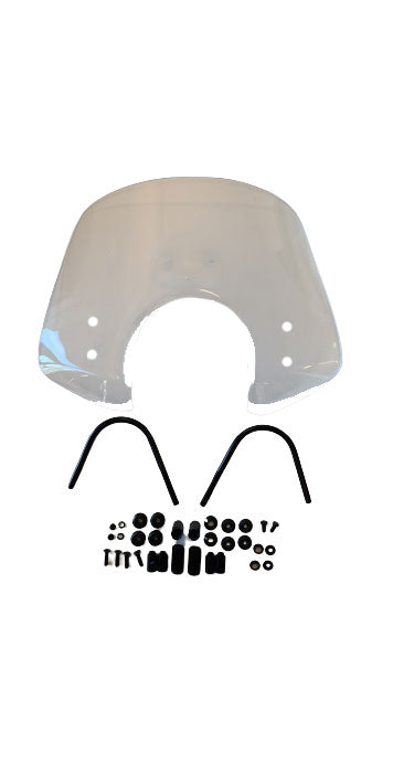Windscherm laag smoke / glans zwart / mat zwart / helder (transparant) Vespa GTS