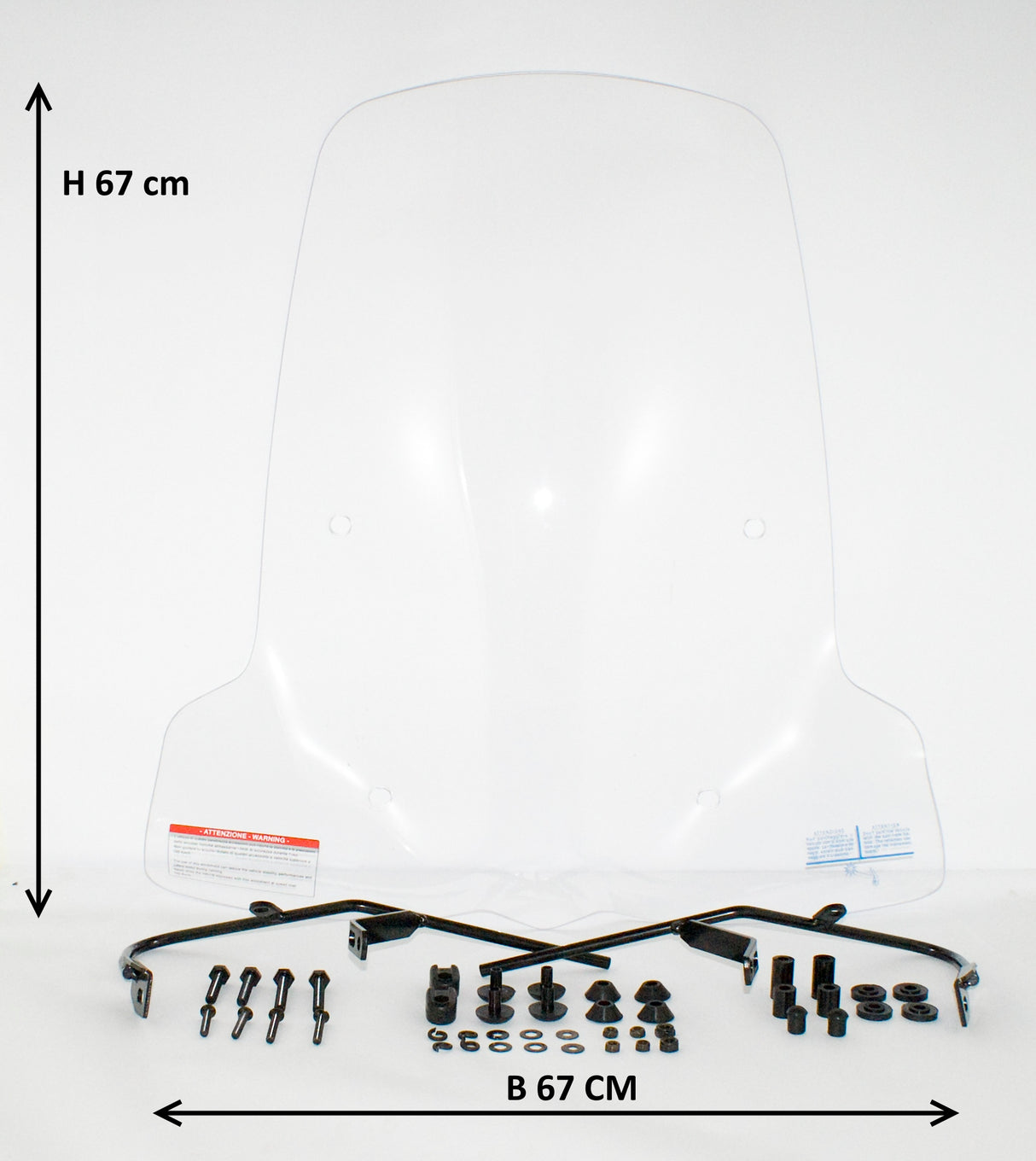 Windscherm hoog helder (transparant) Sym Orbit 3 ORIGINEEL