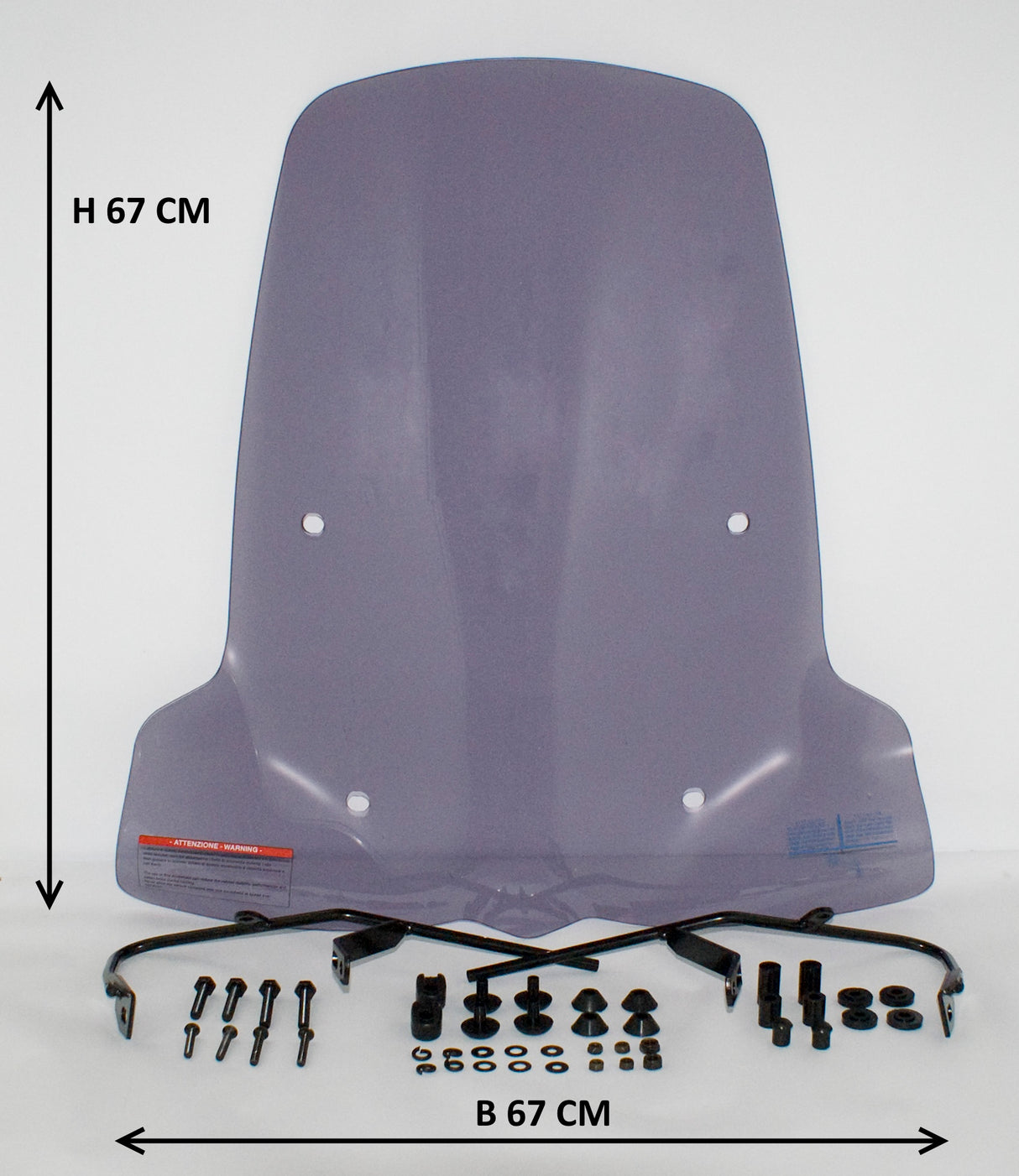 Windscherm hoog smoke / helder (transparant) Sym Orbit 3