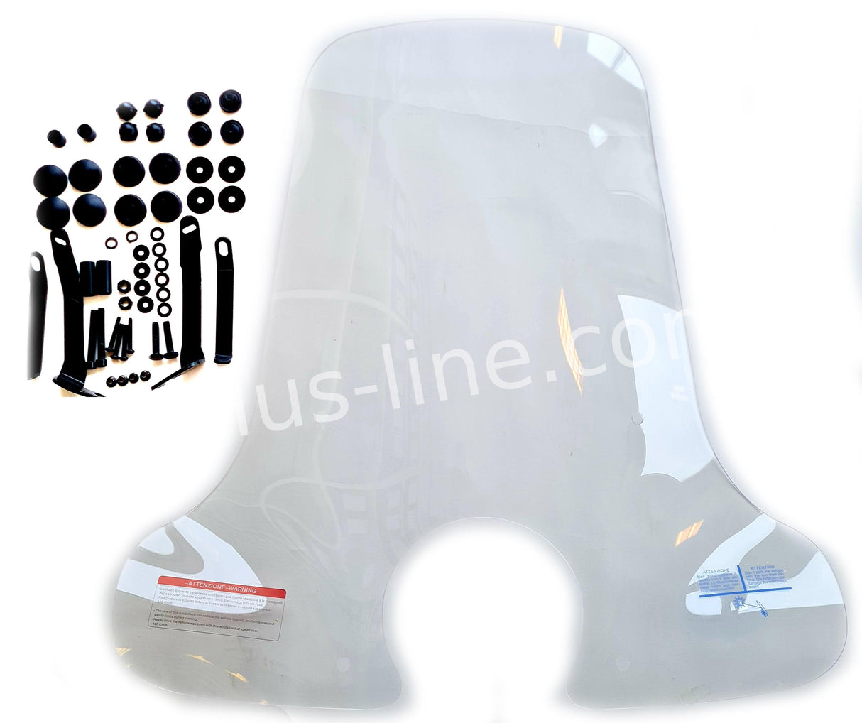 Windscherm smoke / helder (transparant) Sym Fiddle IV (4)