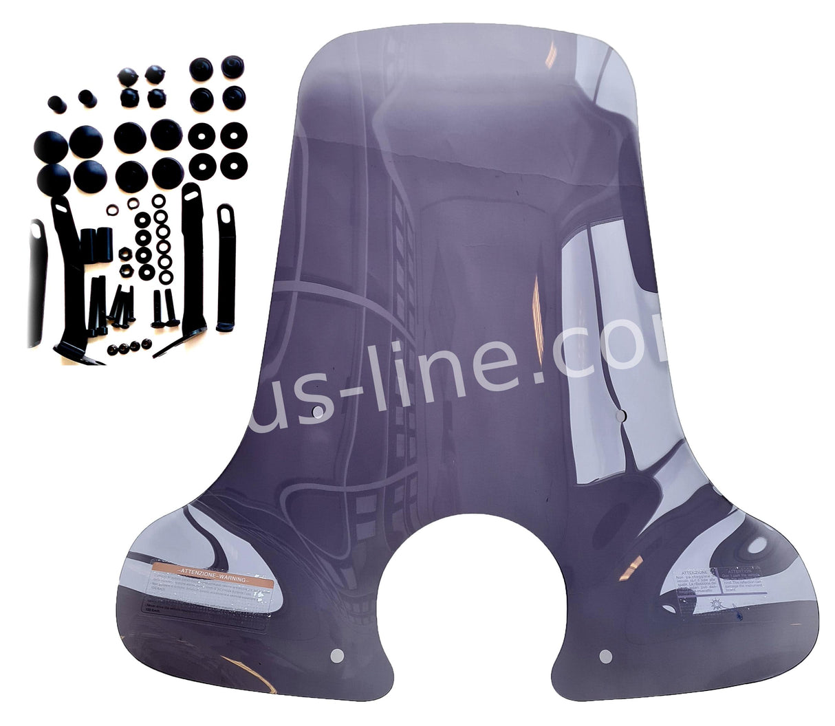 Windscherm smoke / helder (transparant) Sym Fiddle IV (4)