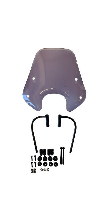 Windscherm laag smoke / glans zwart / mat zwart Piaggio Zip