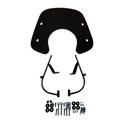 Windscherm laag glans zwart / mat zwart / helder (transparant) Sym Fiddle 2