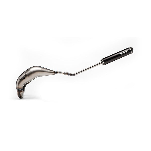 Uitlaat Yasuni MAX serie links / boven zwart Derbi Senda / Senda DRD pro / Senda R 2 takt tub230xb