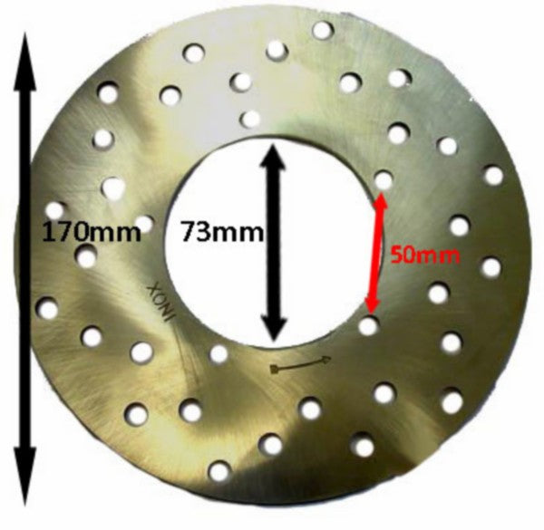 Remschijf DMP origineel kwaliteit 175mm rvs Piaggio Nrg Extreme / Nrg Mc2 / Nrg Mc3 / Runner / Stalker