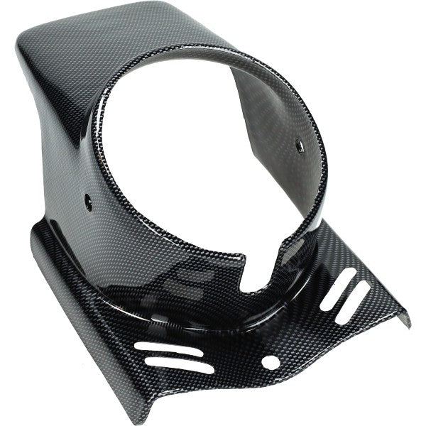 Koplamp spoiler rond carbon voor puch maxi