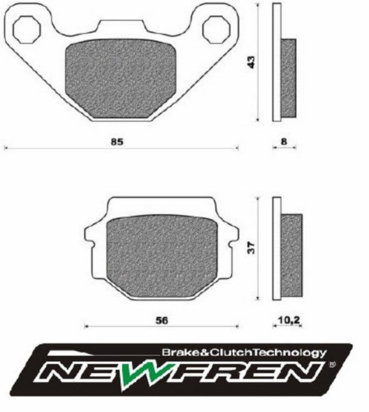 Remblokset NewfrenKymco Agility 16inch / People / People S / Super 8 / super 9 / Tgb / fd0073