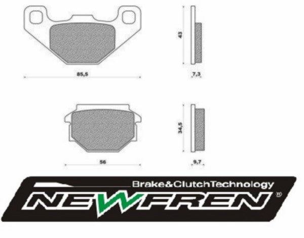 Remblokset Newfren Peugeot Squab / Sv / Vent Derapage fd0165
