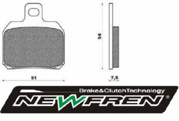 Remblokset Newfren Beverly 500cc / Gpr 2004 / Nexus 500cc / Rieju / Rs / Speedfight 3 / X9 / fd0256