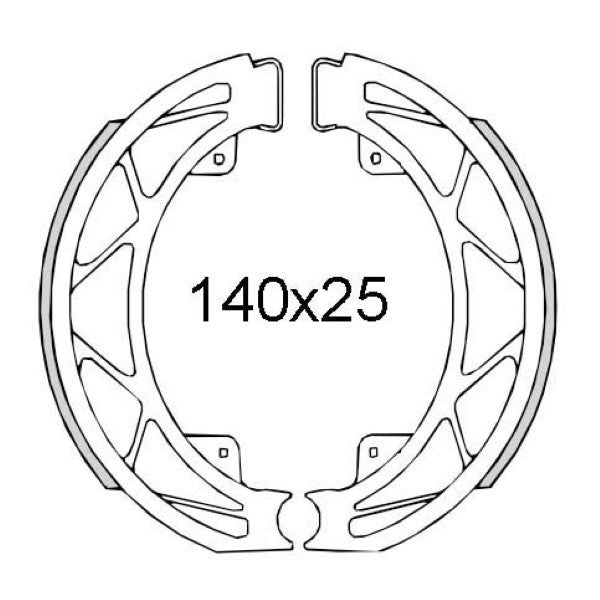 RMS Remsegmentset 140x25 mm Achter Primavera / Sprint / Liberty / Runner