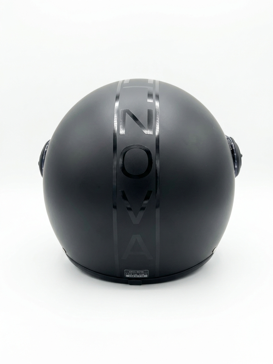 Luxx Nova Helm - Dames & Heren - Brommer - Scooter - Motor - Mat zwart - Europees (LENTE VOORDEEL)