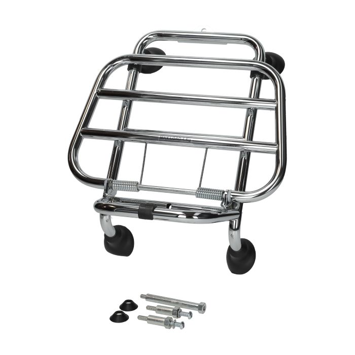 Voorklapdrager origineel mat zwart / chrome Vespa GTS HPE 2019>