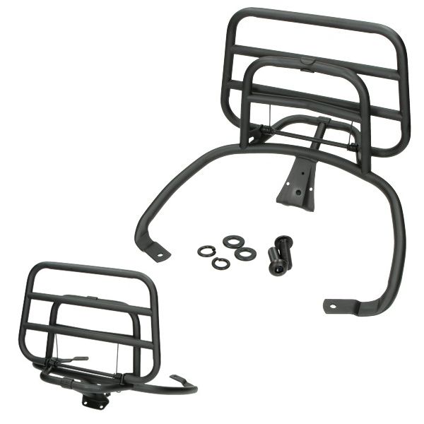 Achterdrager imitatie mat / glans zwart / chrome Vespa Sprint / Primavera / Elettrica