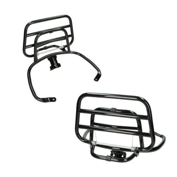 Achterdrager imitatie mat / glans zwart / chrome Vespa Sprint / Primavera / Elettrica