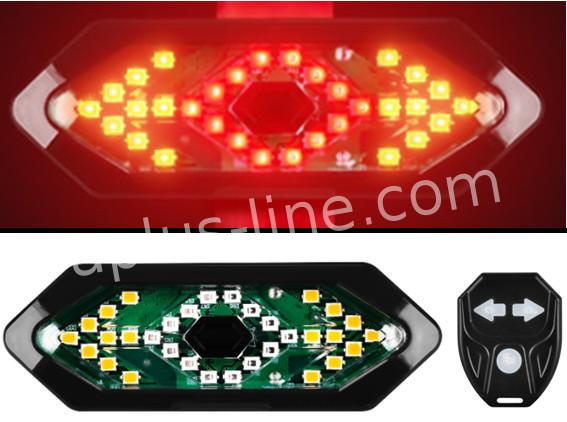 ACHTERLICHT APLUS UNIVERSEEL E-STEP/E-BIKE (BL01) + AFSTANDSBEDIENING