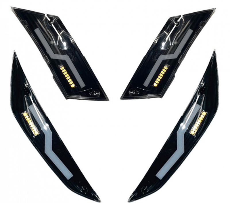 LED knipperlichten set Bliksem knipperend voor / achter Piaggio Zip