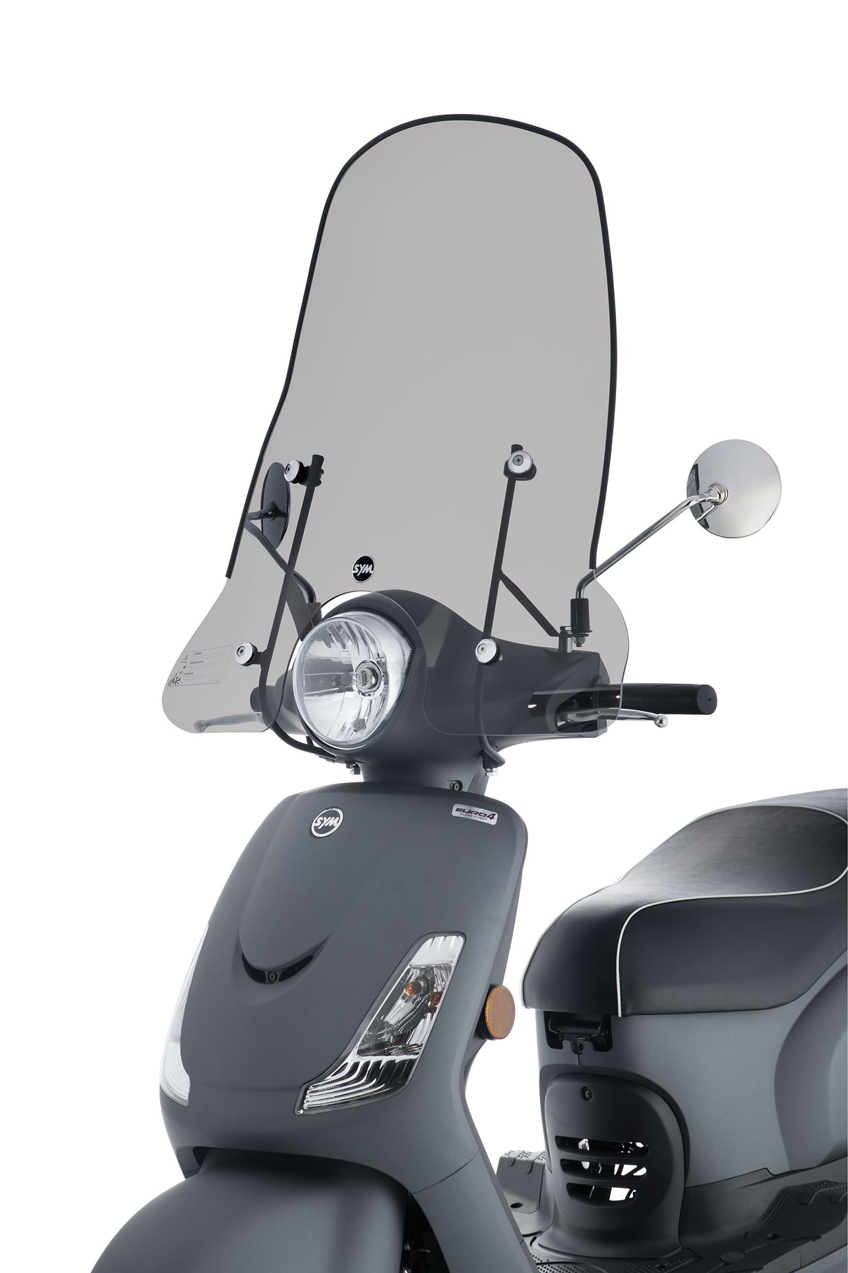 Windscherm hoog smoke / helder (transparant) Sym Fiddle 2 ORIGINEEL