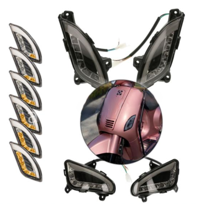 LED knipperlicht set matrix weglopend voor / achter E4 - AGM VX / Berini Napoli / BTC Riva / Turbho RL-50 / China