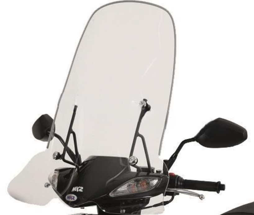 Windscherm hoog helder (transparant) Sym Symphony SR / JET ORIGINEEL