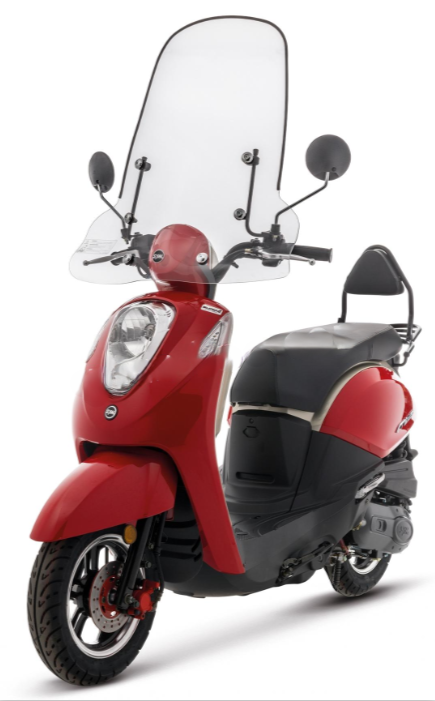 Windscherm hoog smoke / helder (transparant) Sym Mio 2018> ORIGINEEL