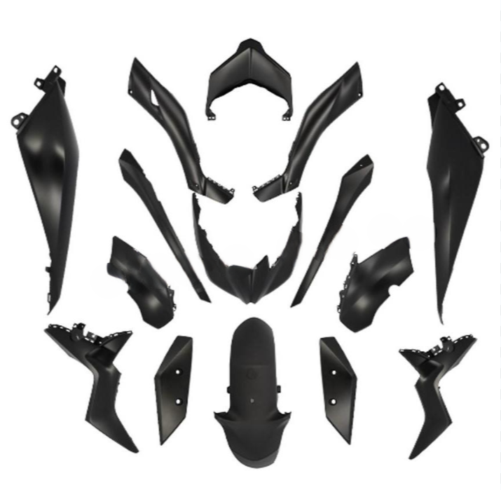 Kappenset Mat Zwart Yamaha X MAX 125/300 (2018-2020) 15-DELIG