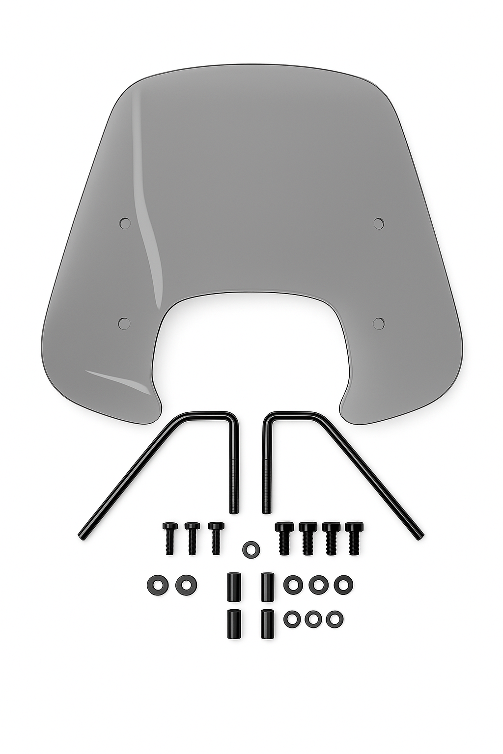 Windscherm laag smoke / glans zwart / mat zwart / helder (transparant) Vespa Sprint