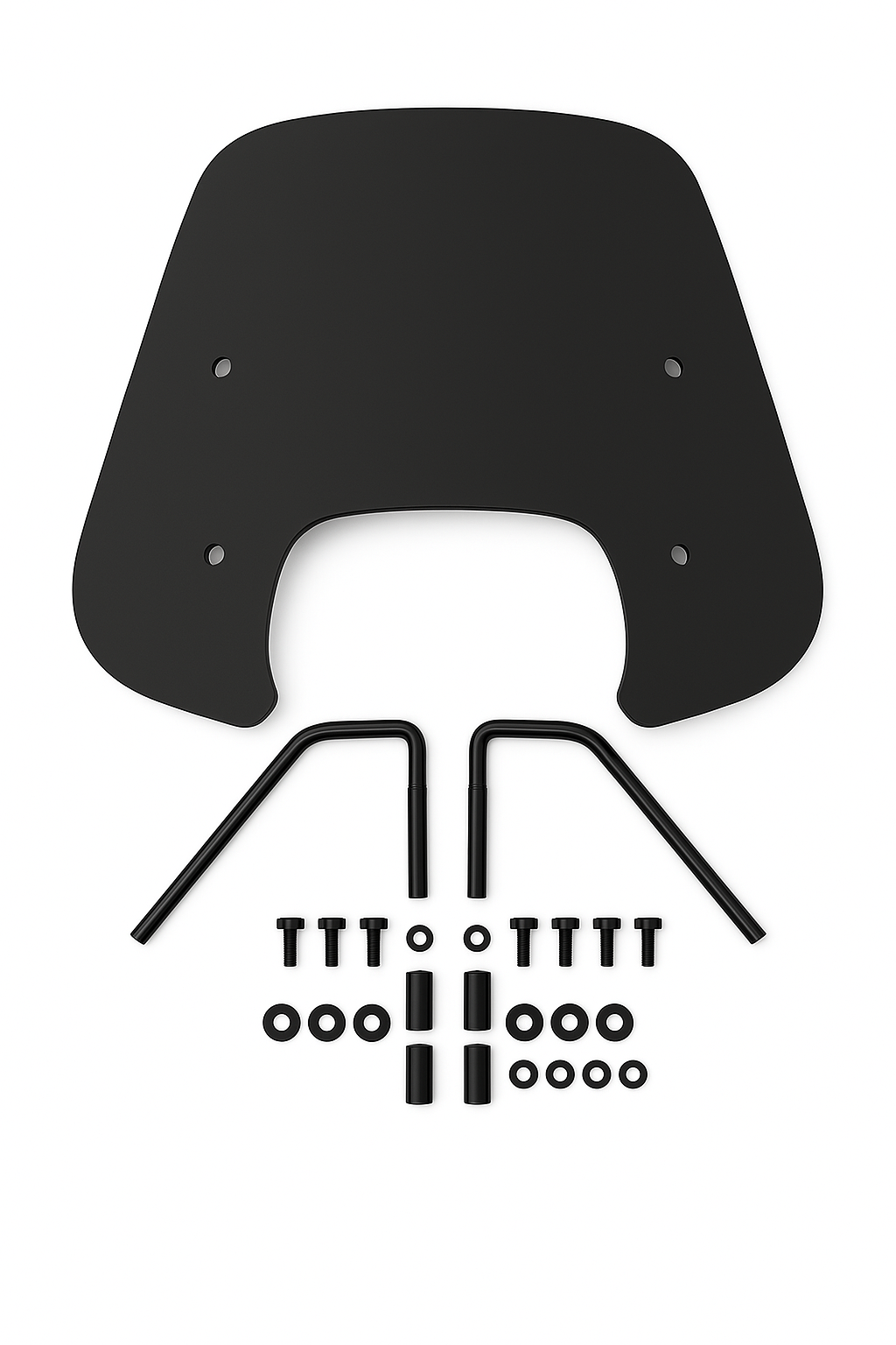 Windscherm laag smoke / glans zwart / mat zwart / helder (transparant) Vespa Sprint