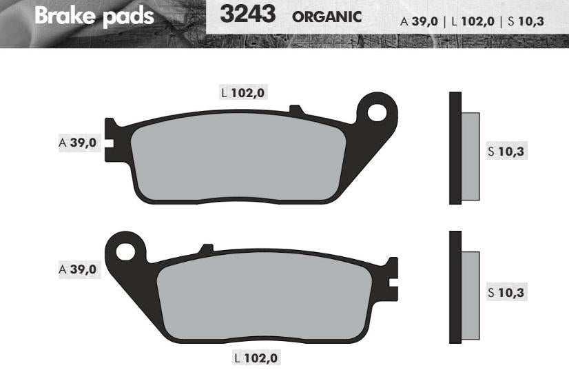 REMBLOKSET BRENTA 3243 XMAX 125 400, HONDA SH, XCITING, APRILIA SXR (E-MARK)