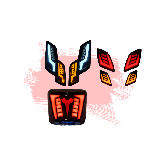 LED knipperlicht set + achterlicht matrix weglopend voor / achter Vespa GTS