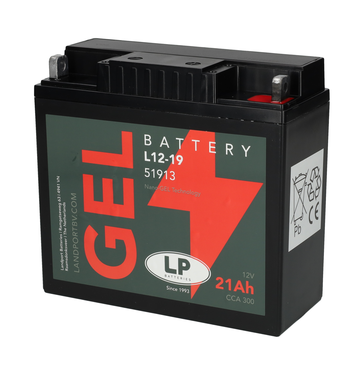Landport L12-19 Gel Motoraccu 12V 21Ah - 51913