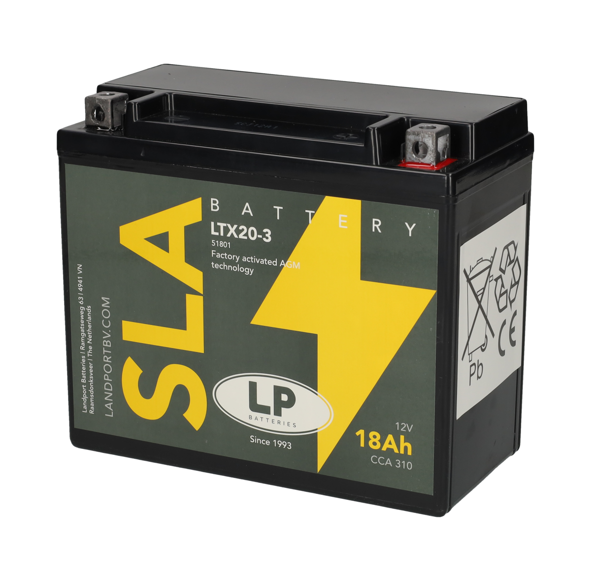 Accu SLA LTX20-3 / GHD20-HL-BS / LTX20L-BS / HVT-1