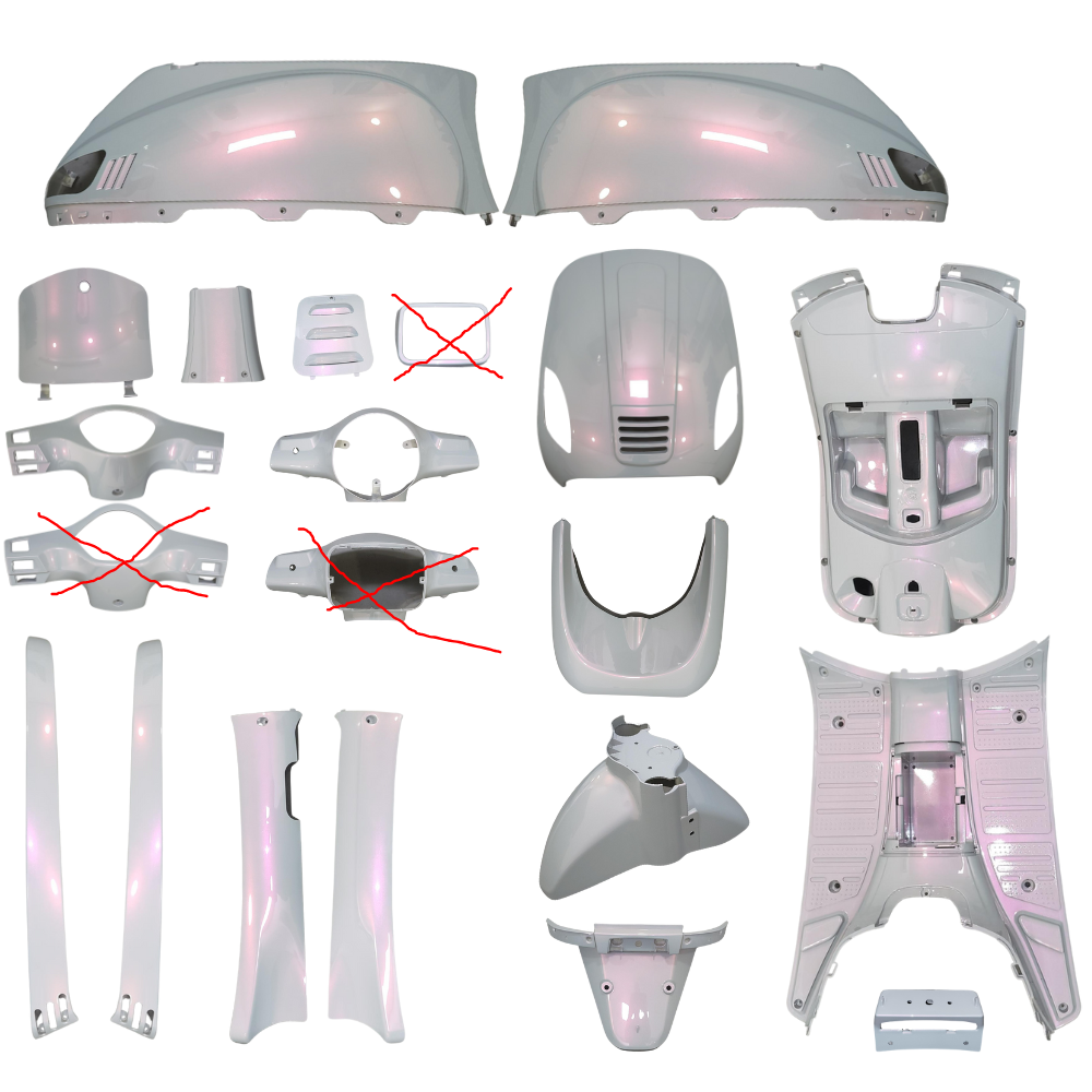Kappenset 17 delig voor o.a. LA SOURIS VESPELINI / AGM VX50 / BTC Riva / CHINA SCOOTER !actieproduct!
