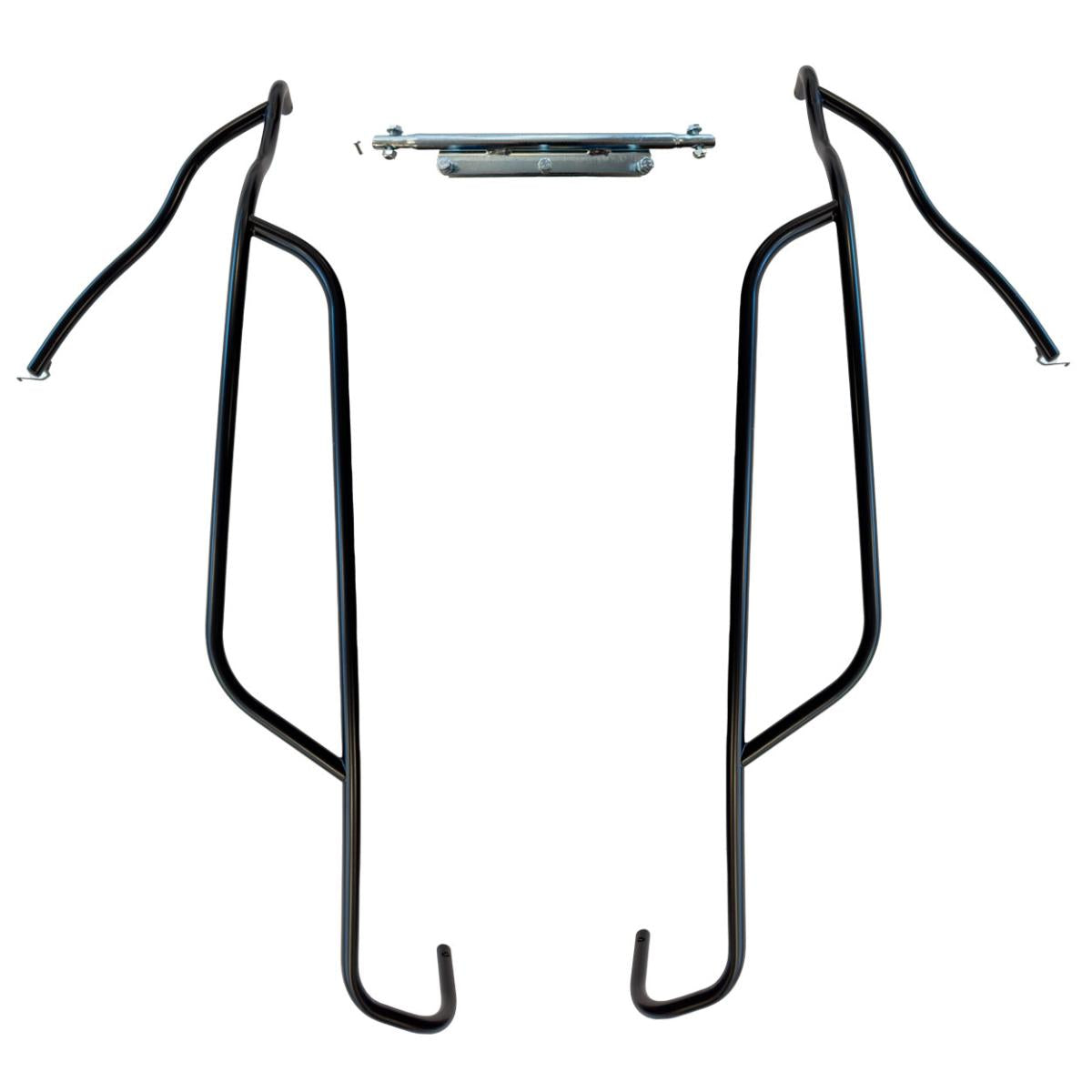 Achtervalbeugels origineel mat zwart / chrome Vespa GTS