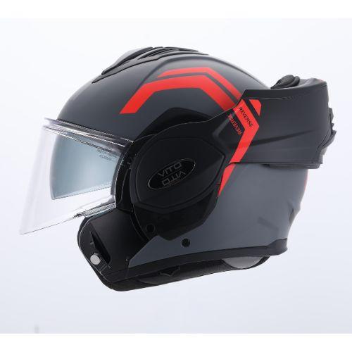 Helm Vito systeemhelm reverse grijs oranje