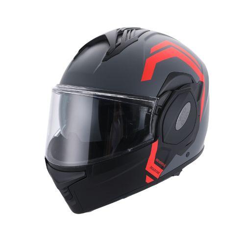 Helm Vito systeemhelm reverse grijs oranje