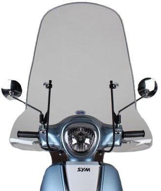 Windscherm hoog smoke / helder (transparant) Sym Fiddle 3 ORIGINEEL