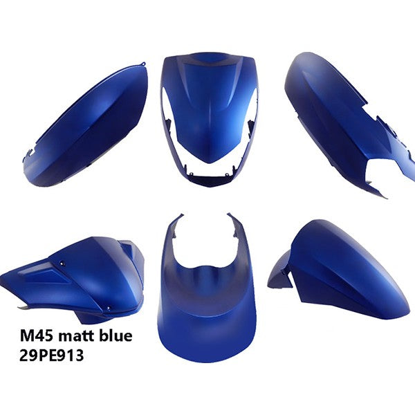 Kappenset 6 delig Peugeot Kisbee rood / blauw mat