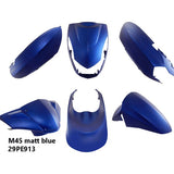 Kappenset 6 delig Peugeot Kisbee rood / blauw mat