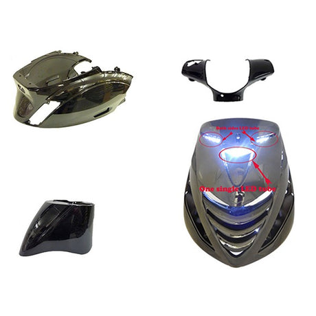 Kappenset 6-delige Power1 model SP + LED voor de Piaggio Zip