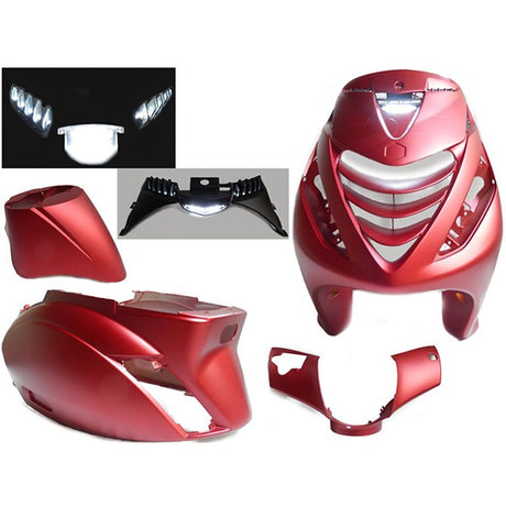 Kappenset 6-delige Power1 model SP + LED voor de Piaggio Zip