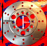 Remschijf DMP voor 190mm Yamah Aerox / Cello Allo / F12 / Fiddle 2 / Jet euro X /  Mojito / Neo Nrg / Orbit / Peugeot / Simply / Sr alle mod. / Typhoon / Xpro