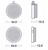 Remblokset rond voor Yamaha Fs1 / Rd m