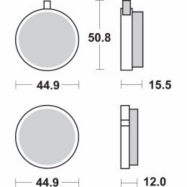 Remblokset Sbs rond voor Yamaha Fs1 / Rd m 500hf