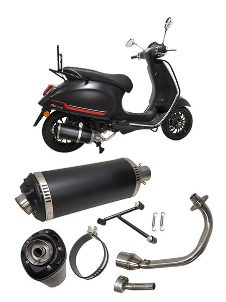 Uitlaat Power1 euro 2 Evo 1  Vespa Primavera 4takt 2v aluminium