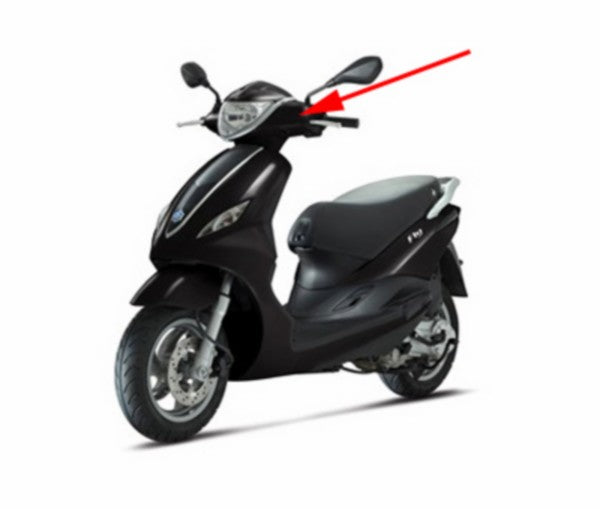 Stuurkap orgineel zwart grafite 79A Piaggio fly