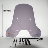 Windscherm Hoog Smoke / Helder (transparant) Vespa Sprint Model Origineel