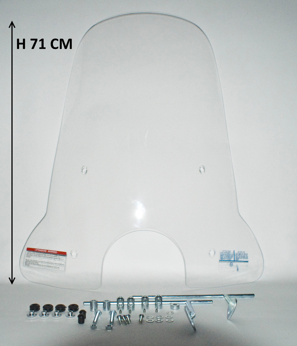 Windscherm Hoog Helder (transparant) China AGM Swan / BTC Riva 2 / Swan / Benzhou YY50QT / Znen Grace / BTC Milano / Turbho